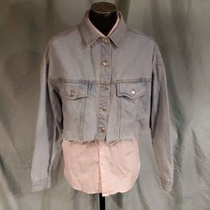 Topshop cropped denim jacket